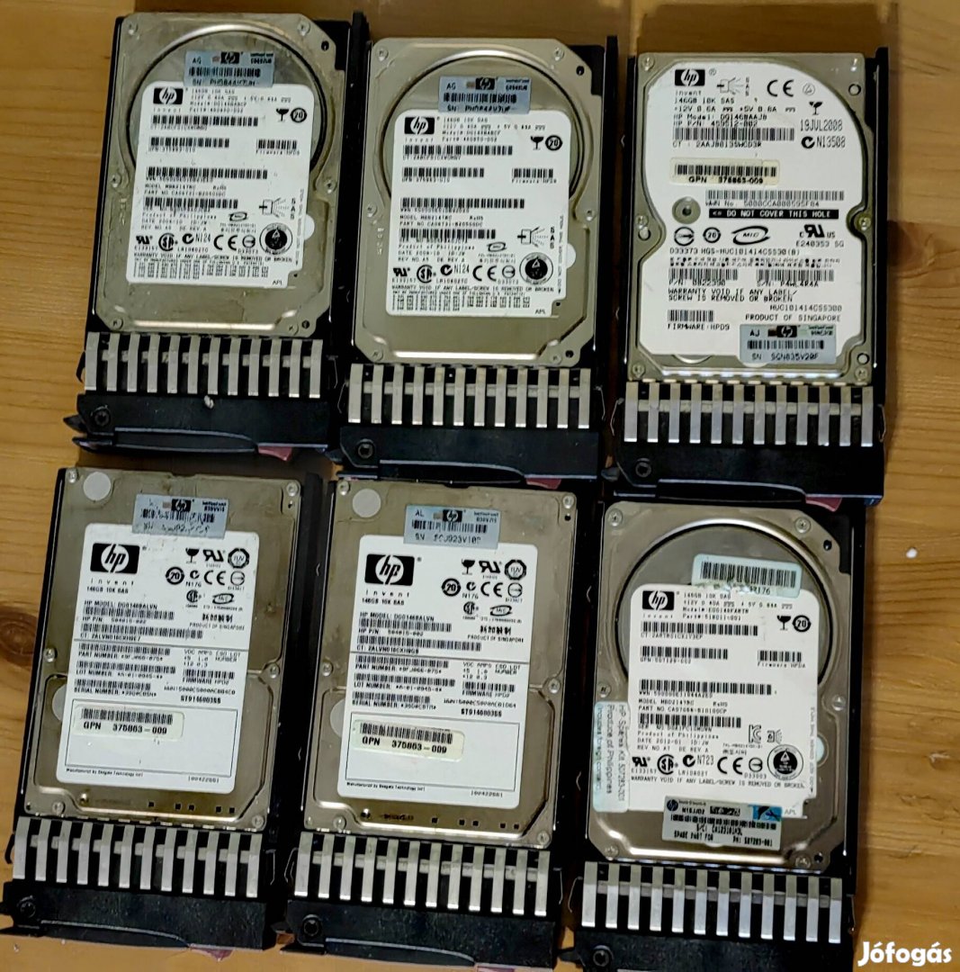 6 Db, HP 146GB HDD - 2.5, SAS 10Gb/s - 10000RPM - Dual Port
