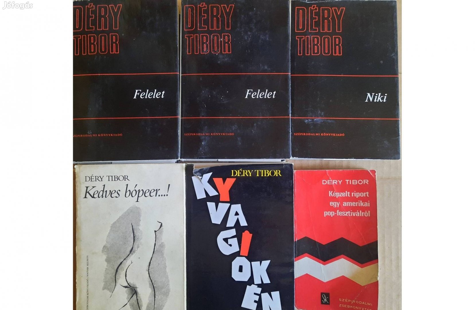 6 darab Déry Tibor könyv eladó