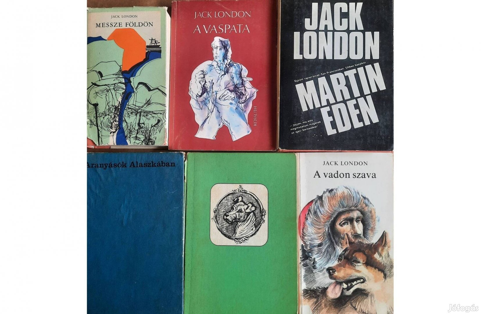 6 darab Jack London könyv eladó