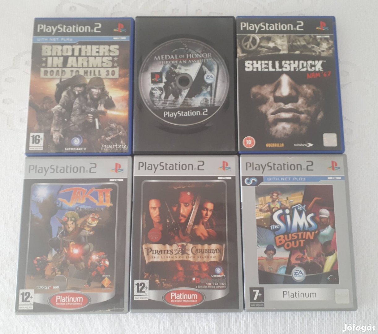 6 darab Playstation.2 - Eredeti PS2 játék elvihető 