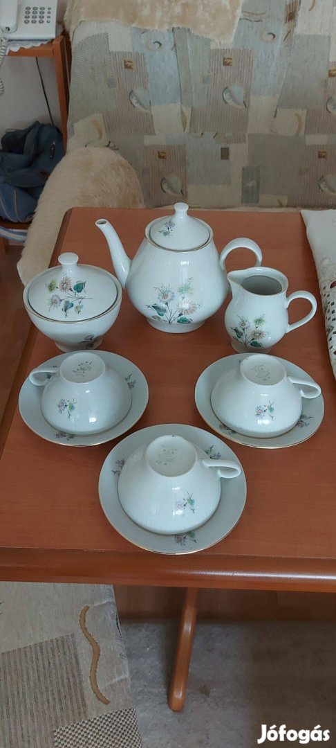 6 darabos Német ,porcelán teás készlet