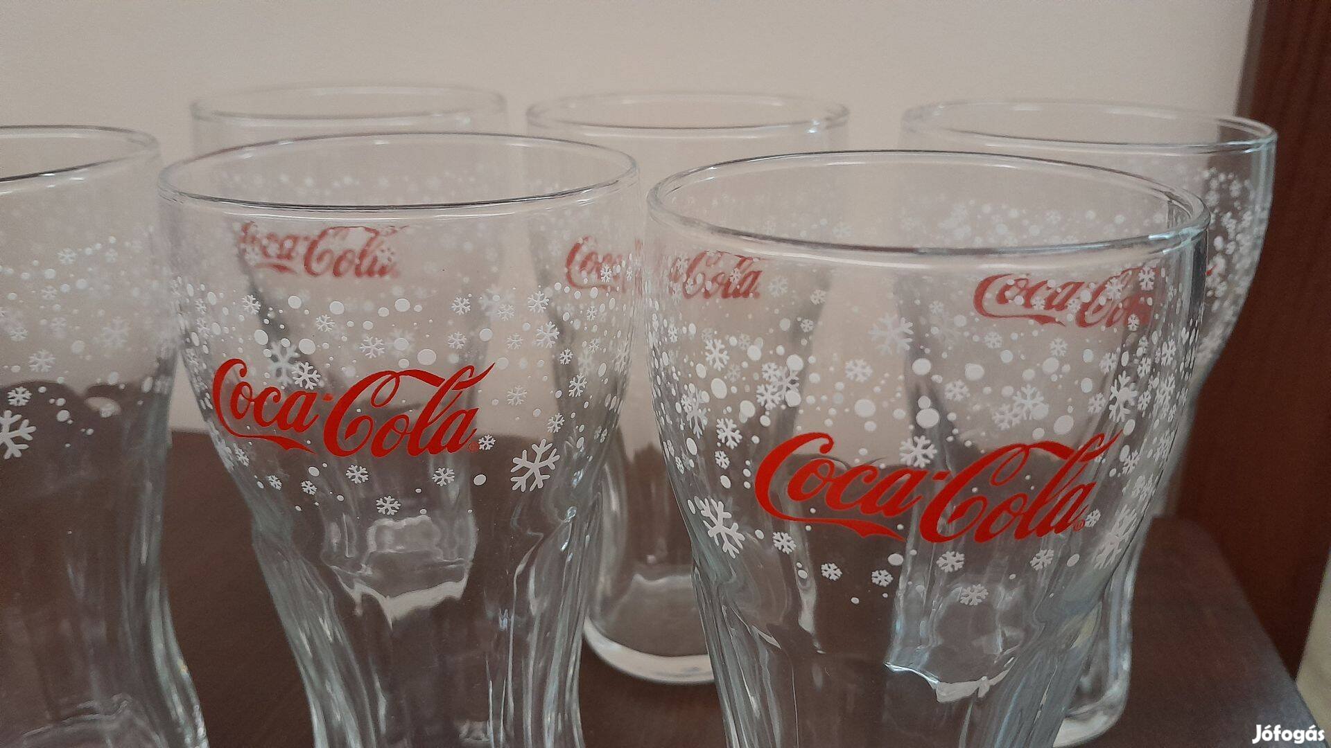 6 darabos coca cola pohárkészlet téli mintás
