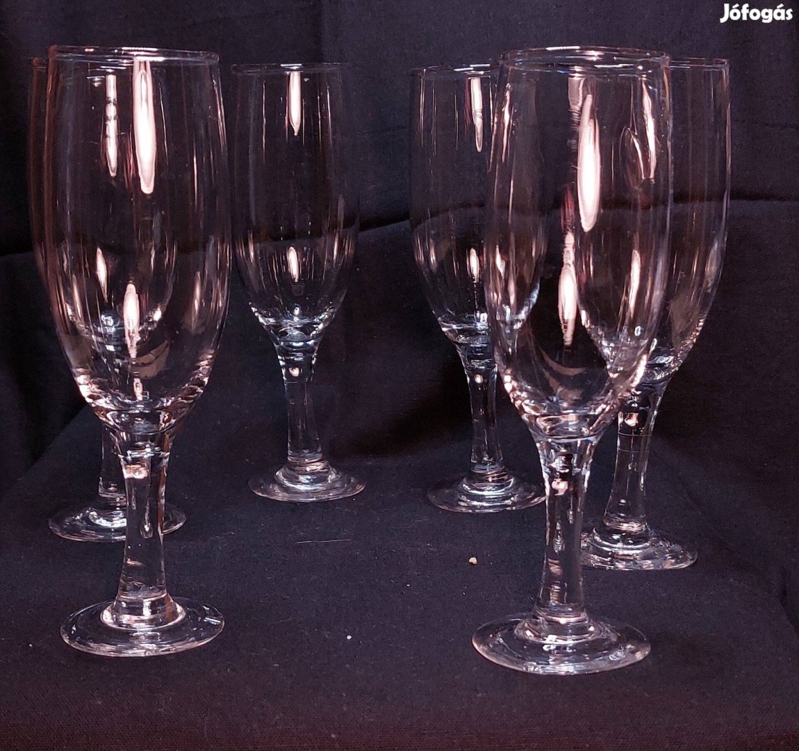 6 darabos pezsgős pohár készlet
