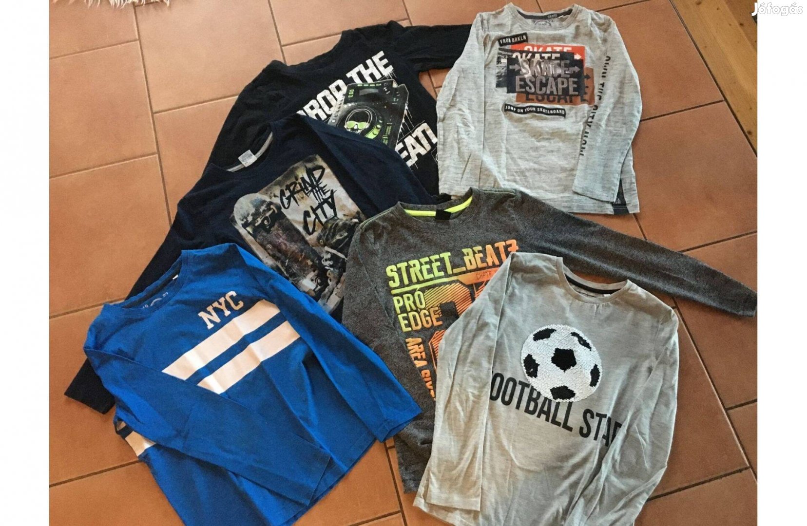 6 db 134-140 hosszú ujjú felső csomagban!