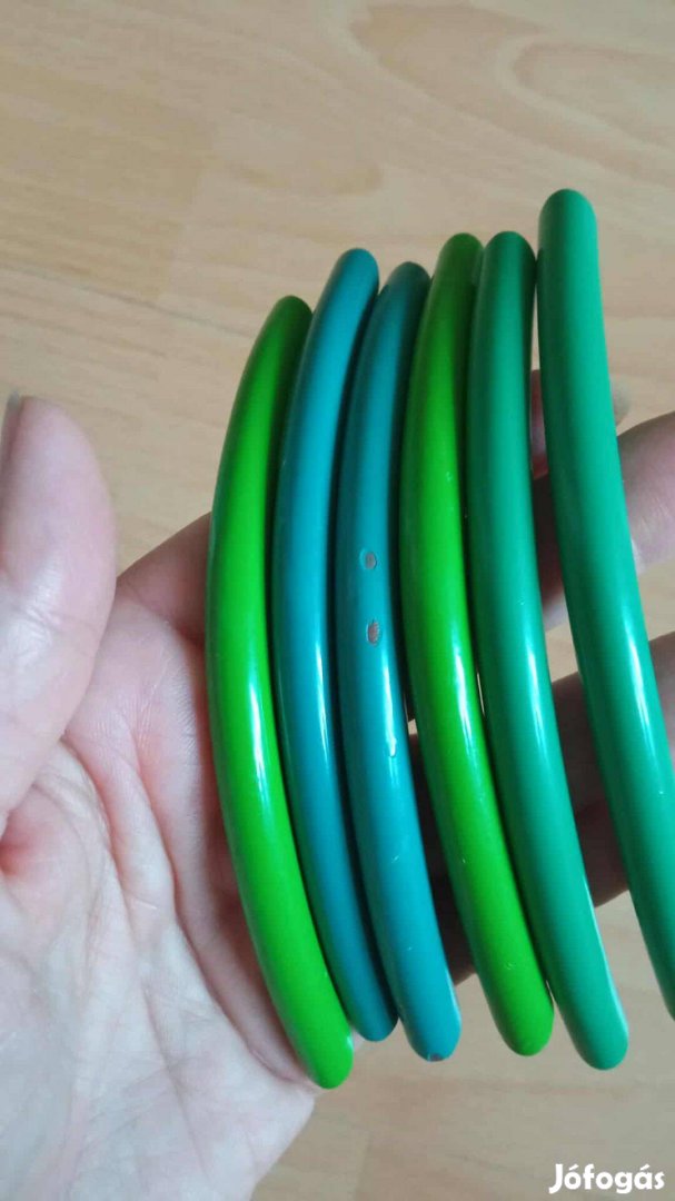 6 db 96 mm íves zöld fém fogantyú 1200 Ft együtt