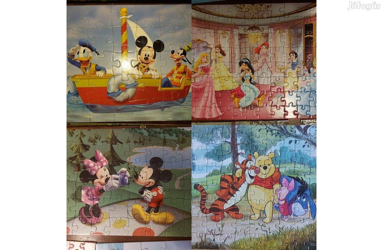 6 db Disney puzzle 35 50 100 db Minnie Micimackó hercegnők verdák