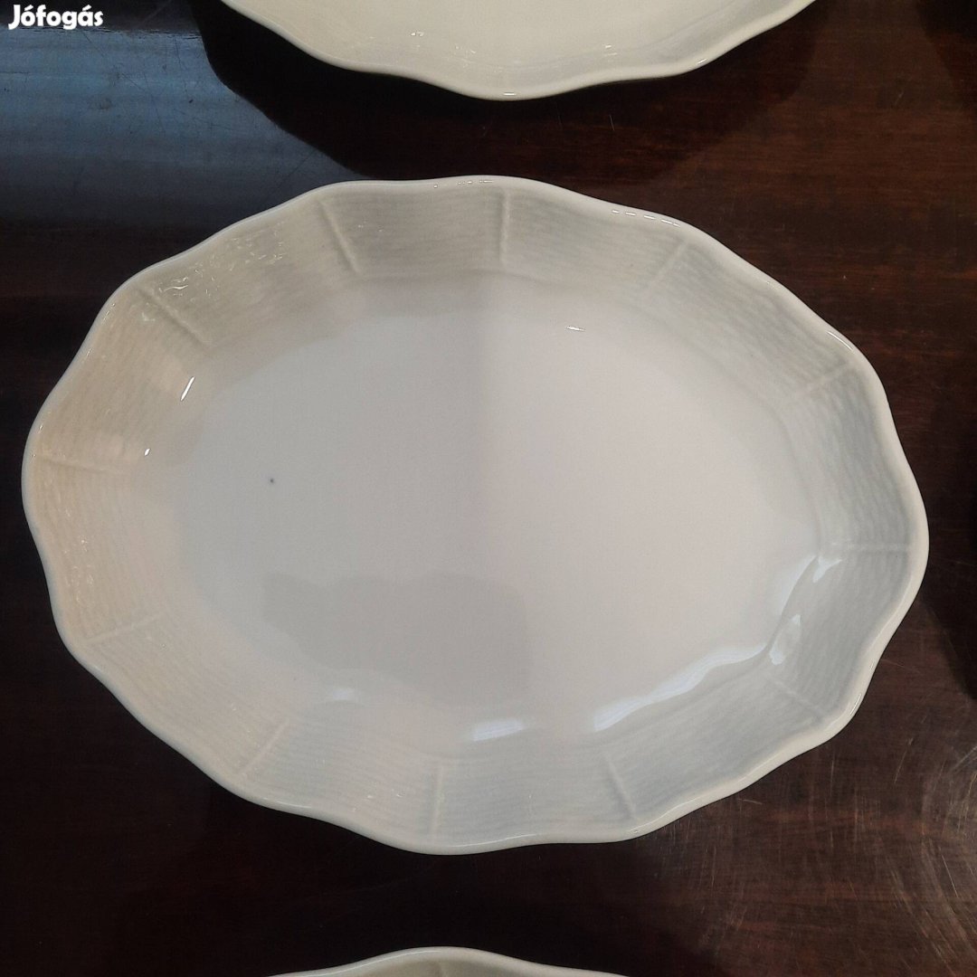 6 db Fehér Herendi porcelán savanyúságos kínáló tál készlet