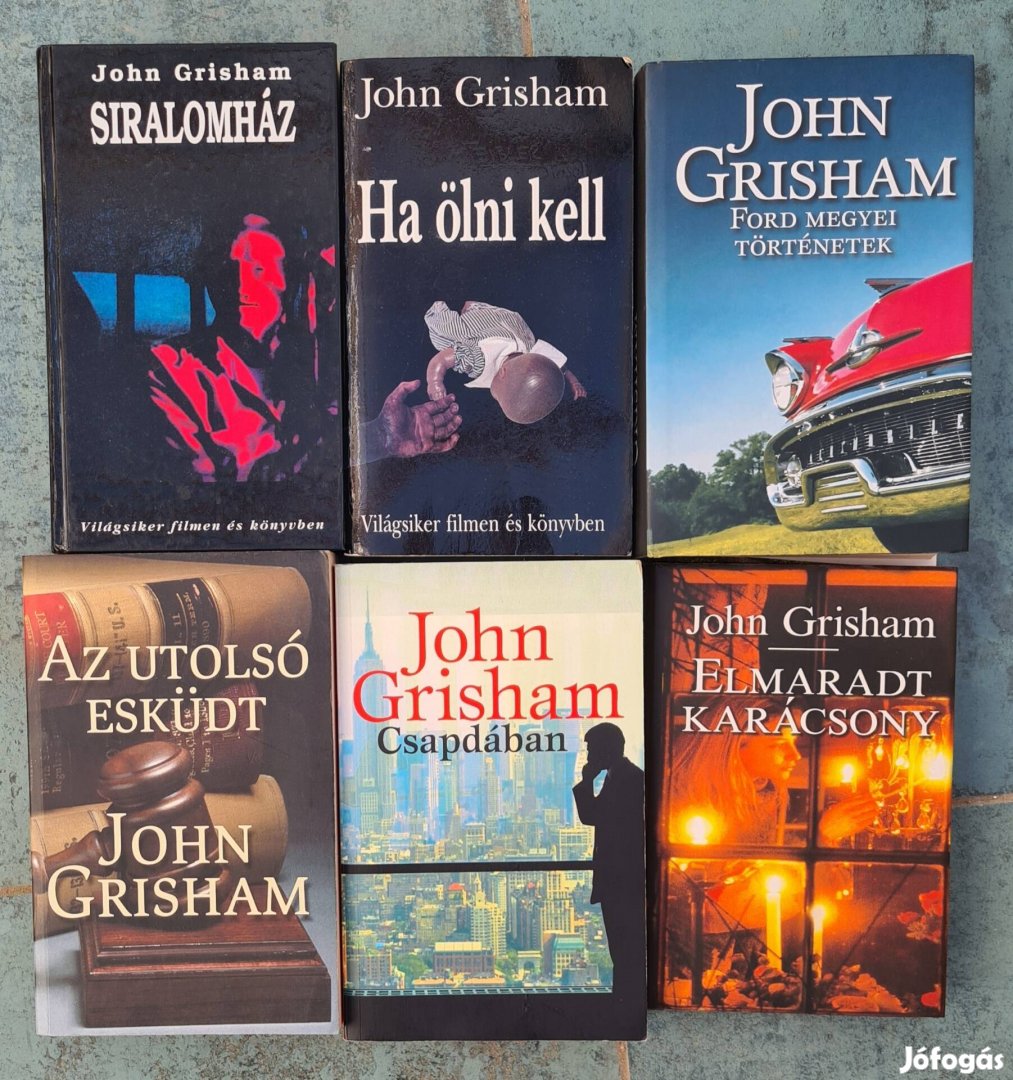 6 db John Grisham könyv 