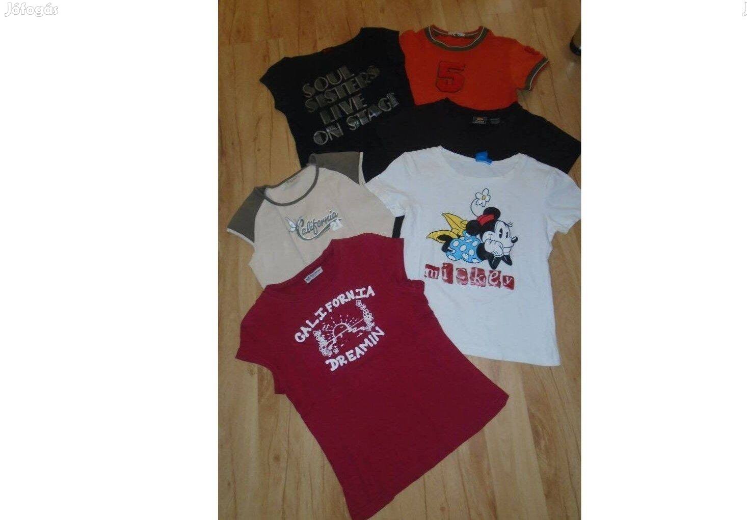 6 db S méretű rövidujjú póló - mérve