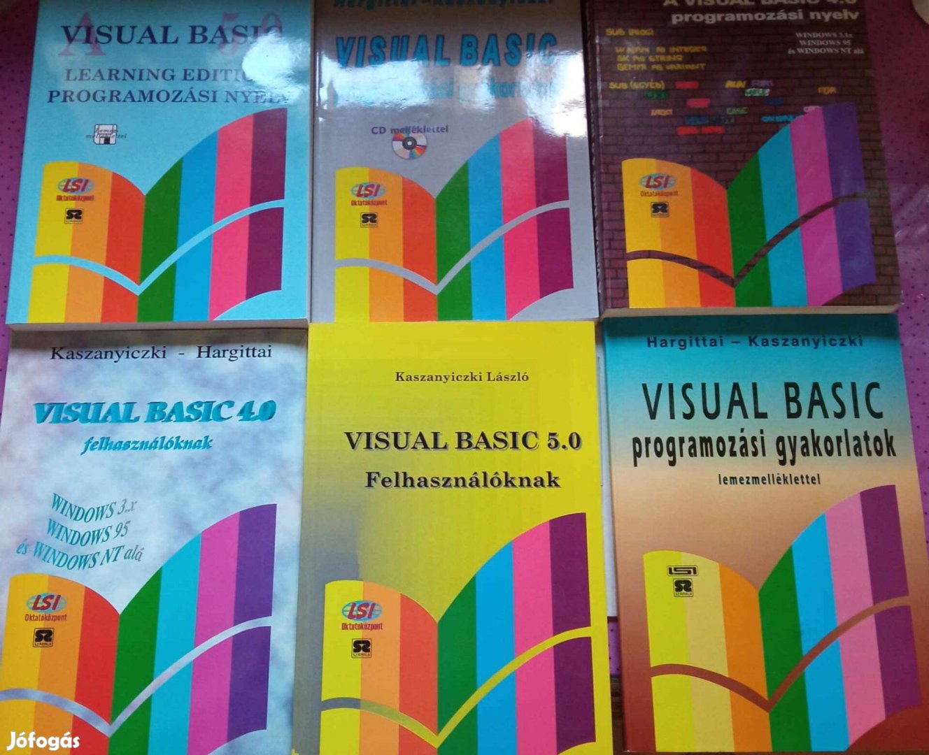 6 db Visual Basic progamozási gyakorlatok könyv együtt 3000 Ft