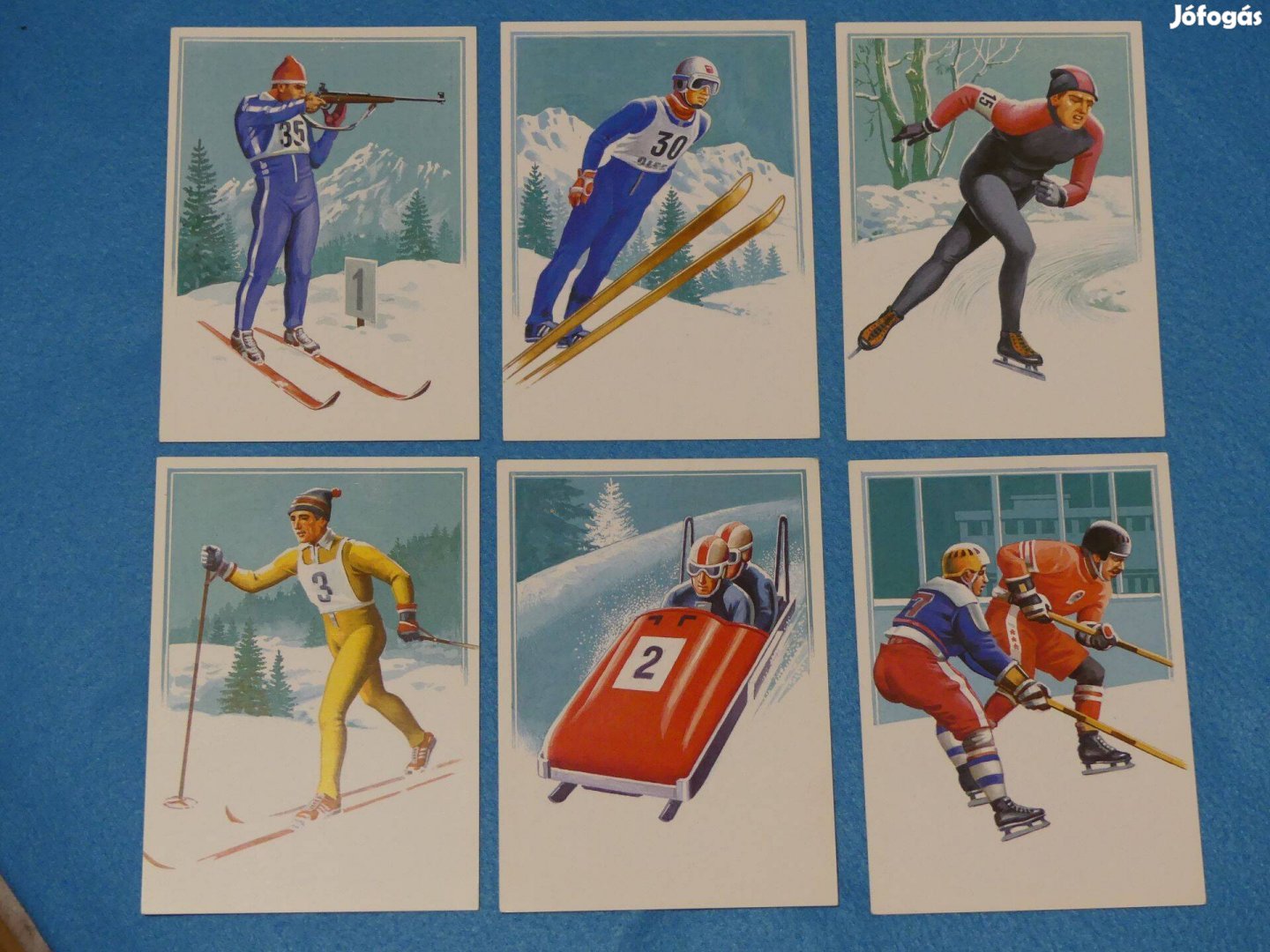 6 db. téli olimpia(Calgary)-képeslap