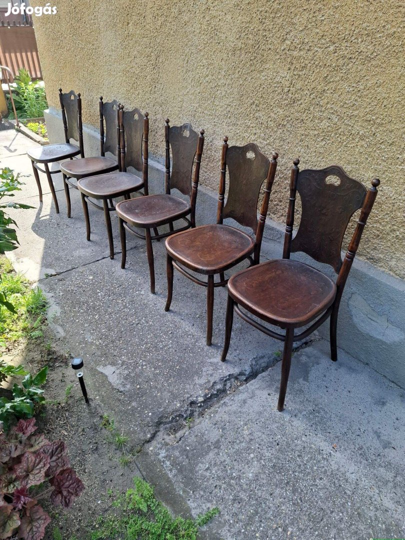 6 db antik szék