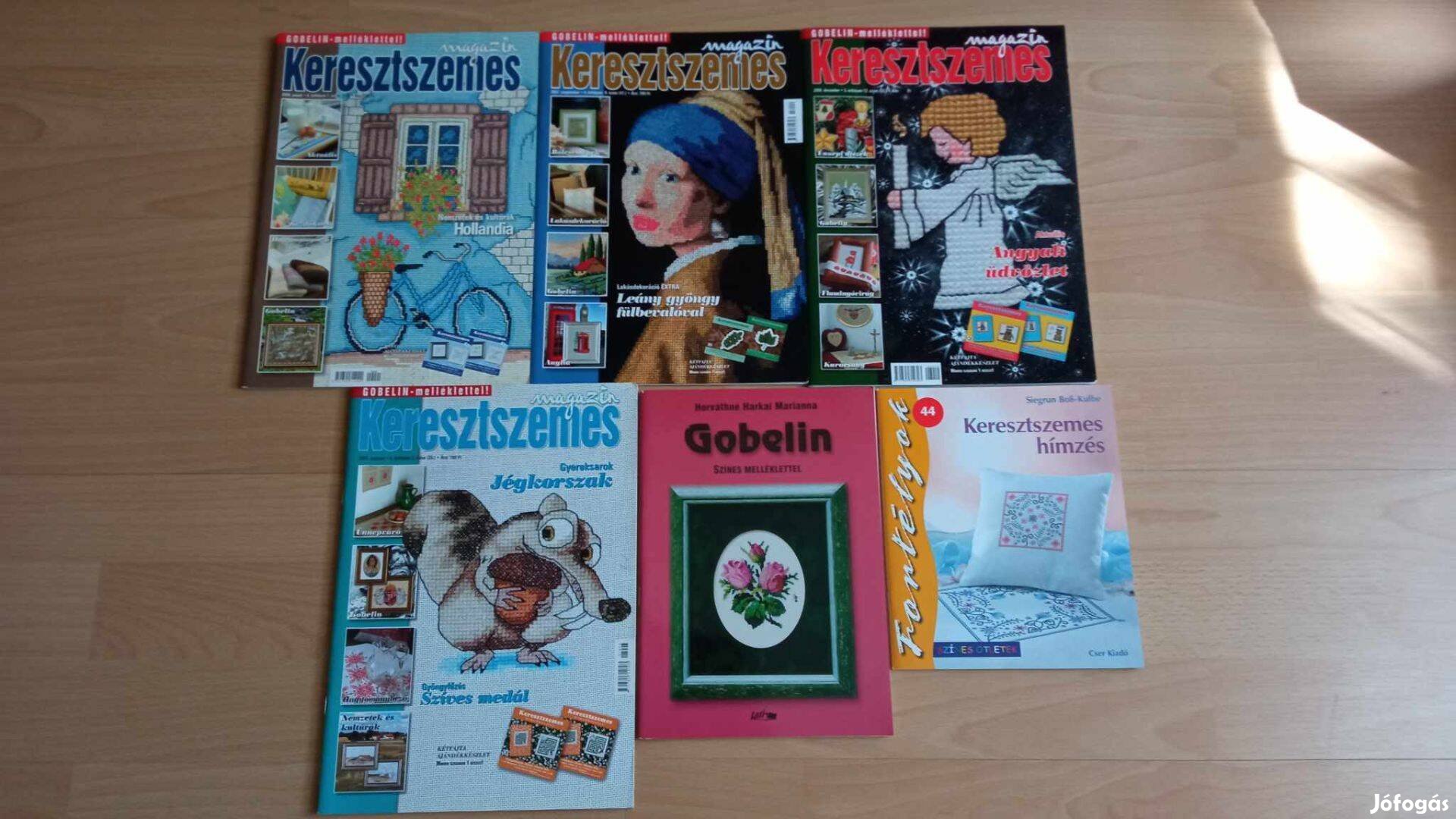 6 db keresztszemes magazin gobelin újság együtt 1500 Ft