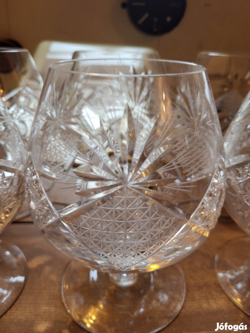 6 db konyakos pohár