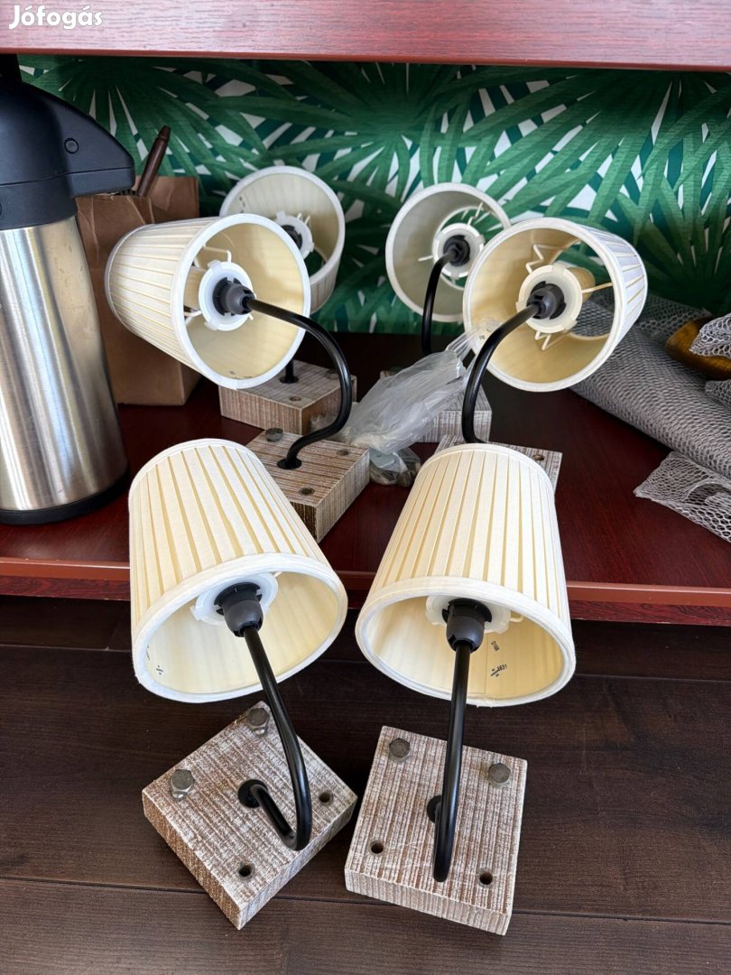 6 db modern falikar fali lámpa textil búráva