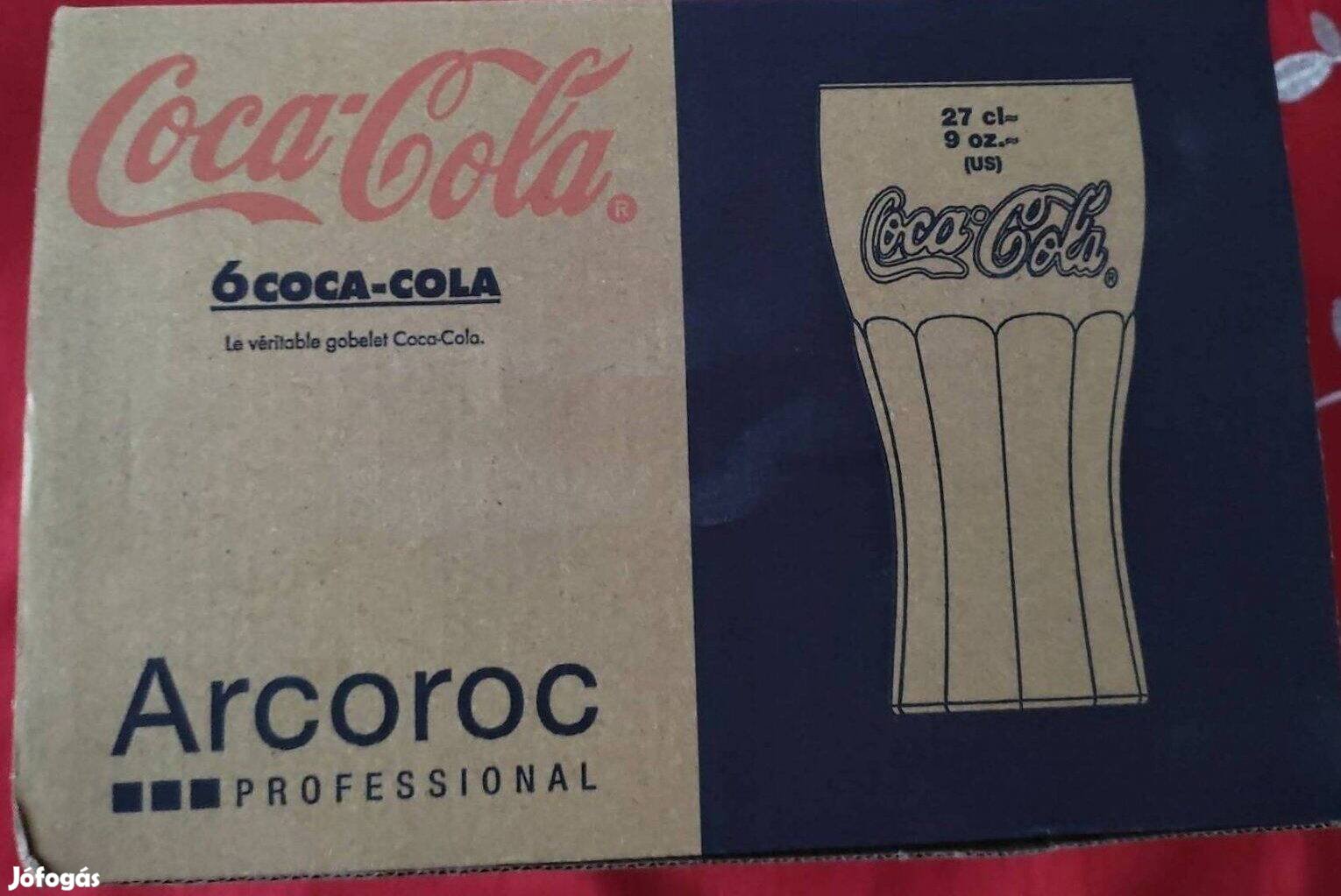 6 db originál Coca-Cola pohár dobozban