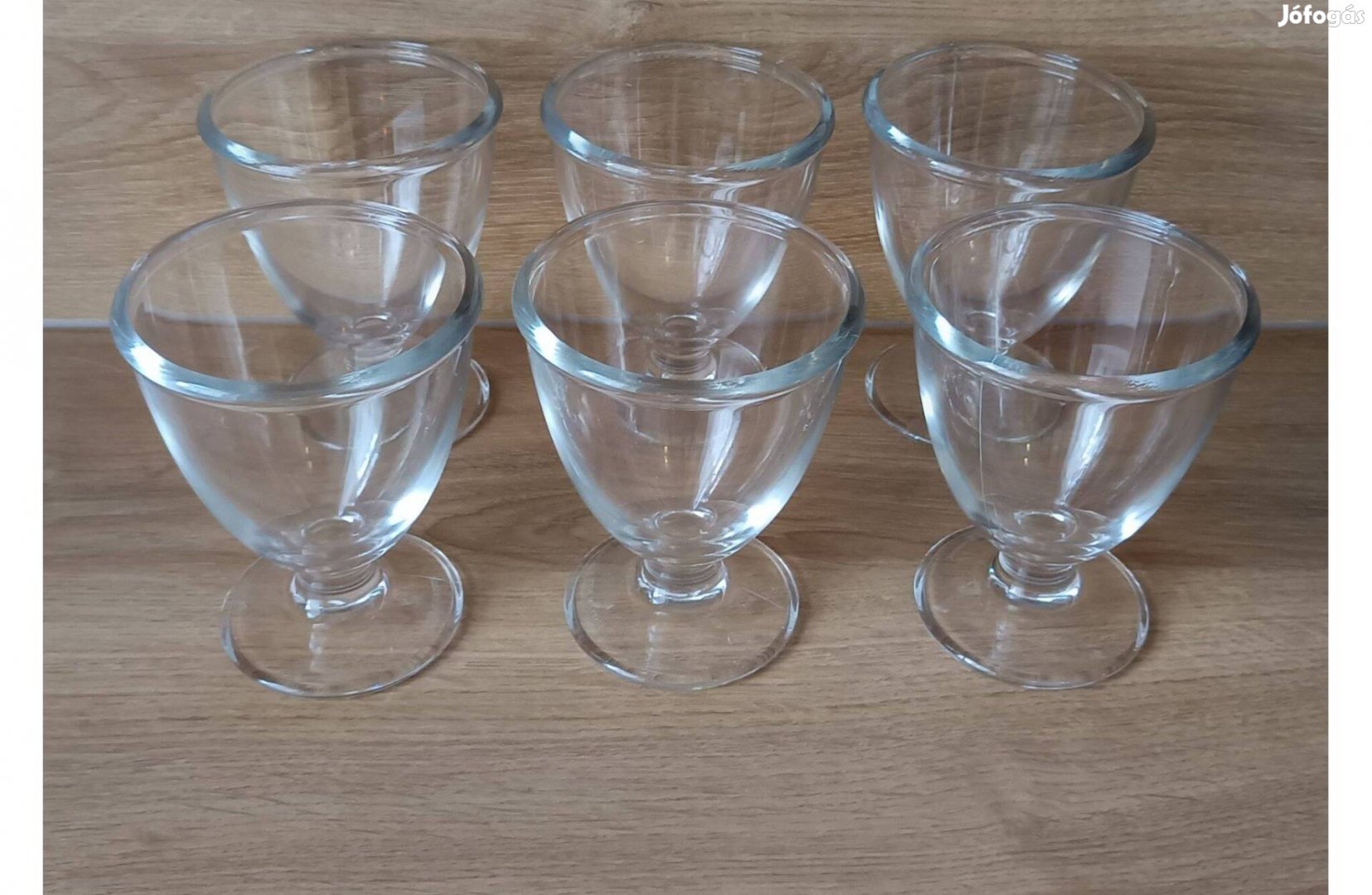 6 db-os üveg fagylalt pohár, desszert szett, fagyi kehely