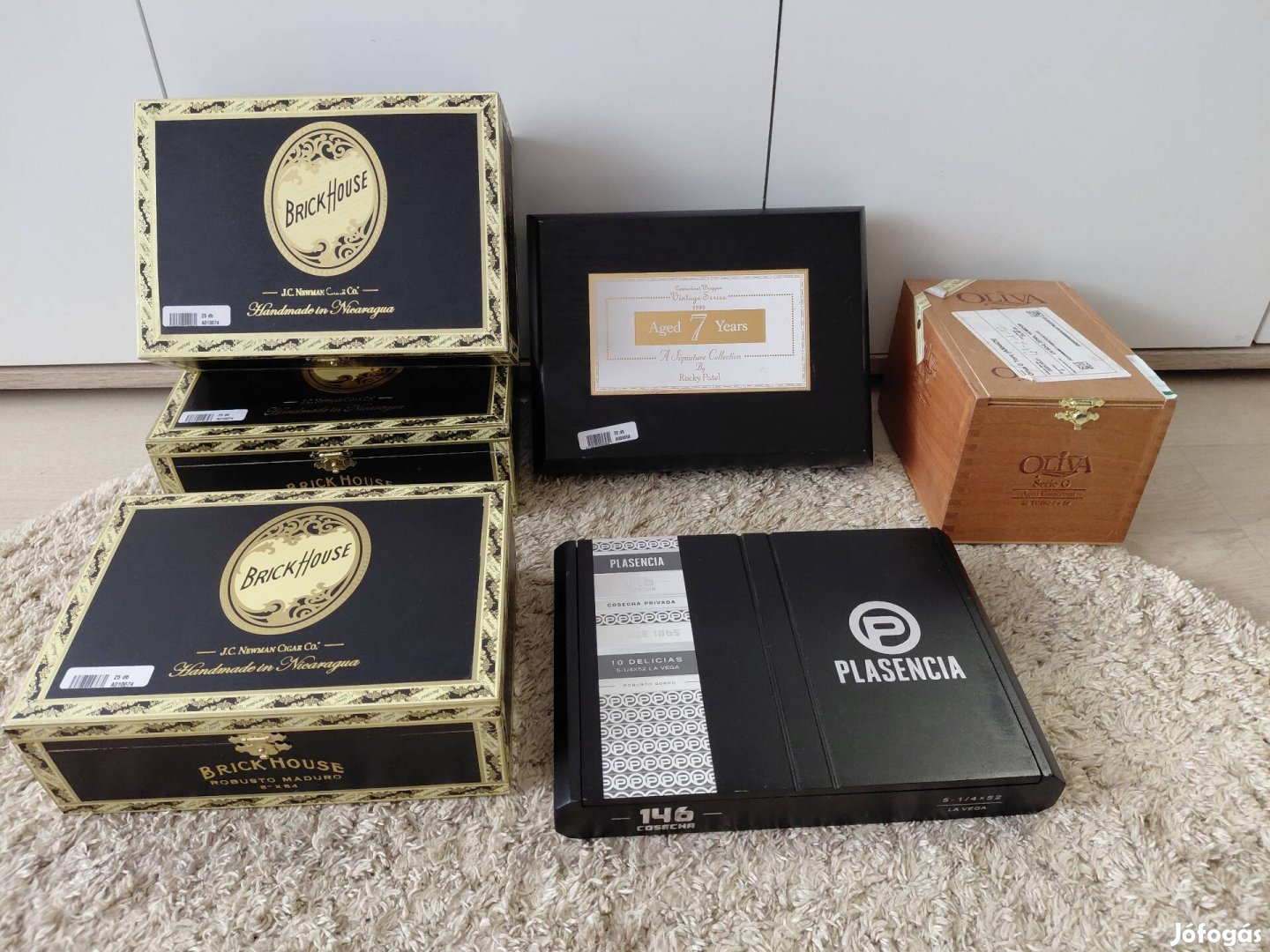 6 db szivaros doboz fából