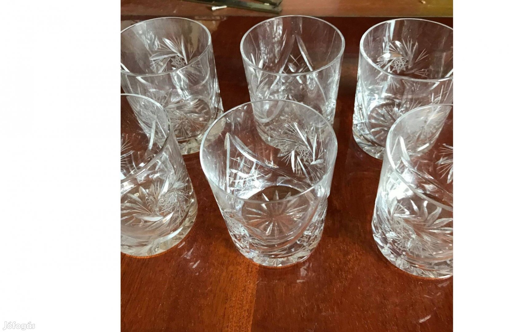 6 db új Whiskys kristály pohár