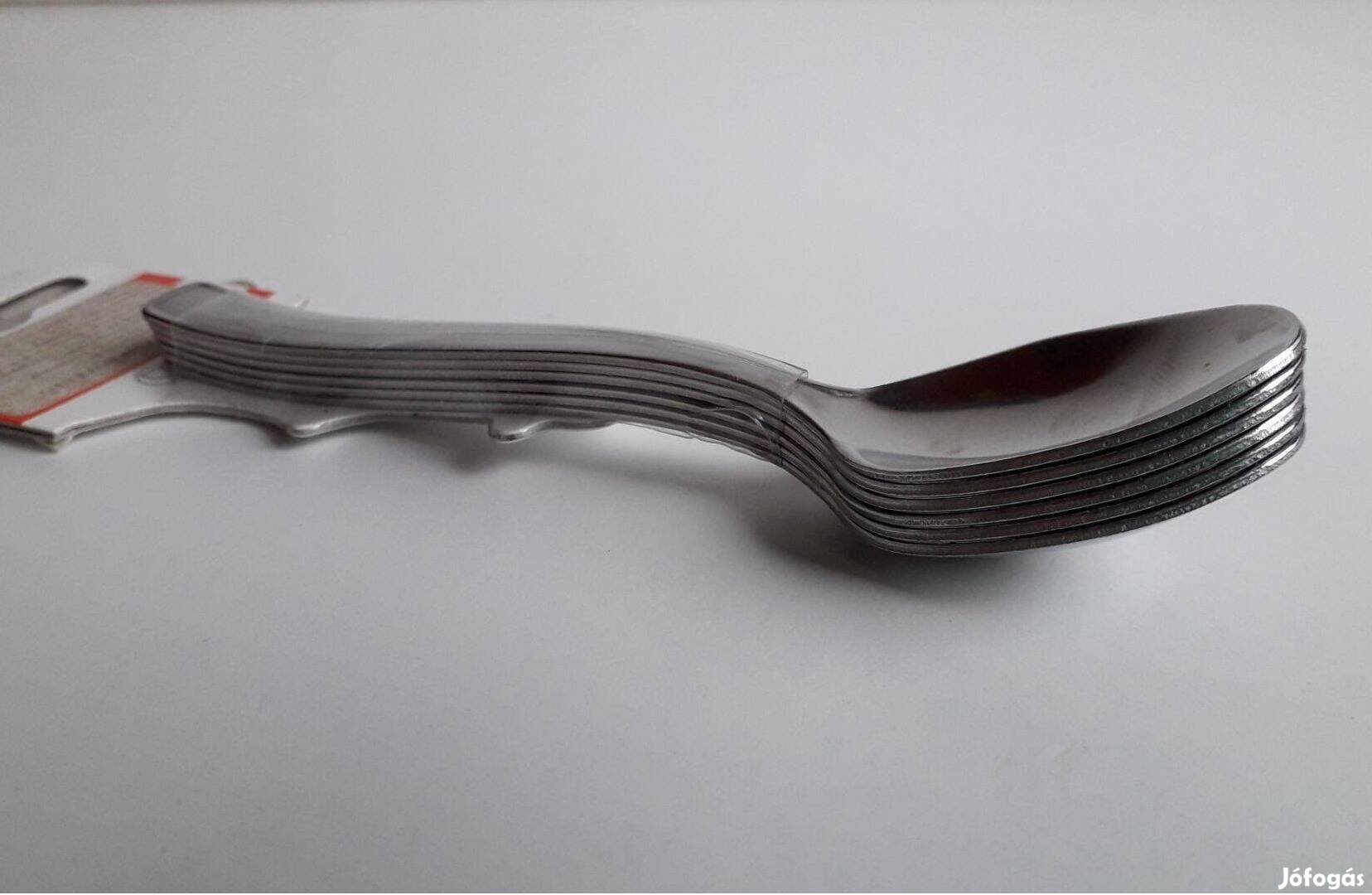 6 db új olasz rozsdamentes kávéskanál 13 cm
