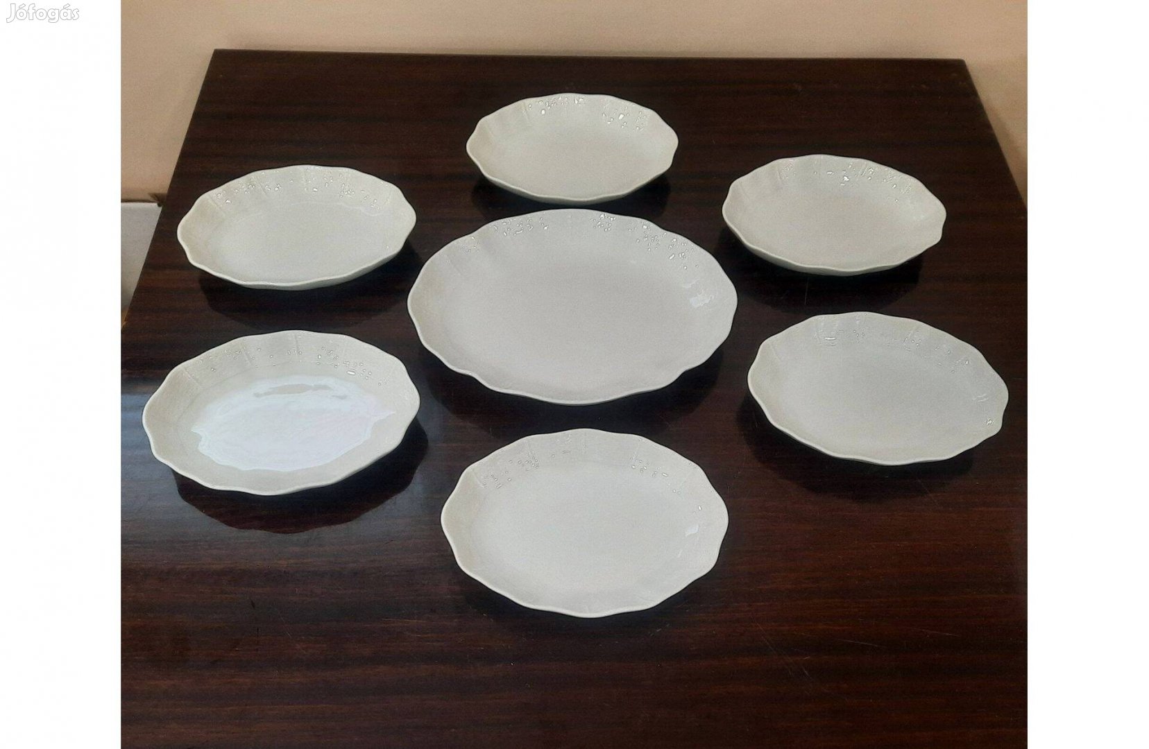 6 személyes Fehér Herendi porcelán savanyúságos készlet eladó!