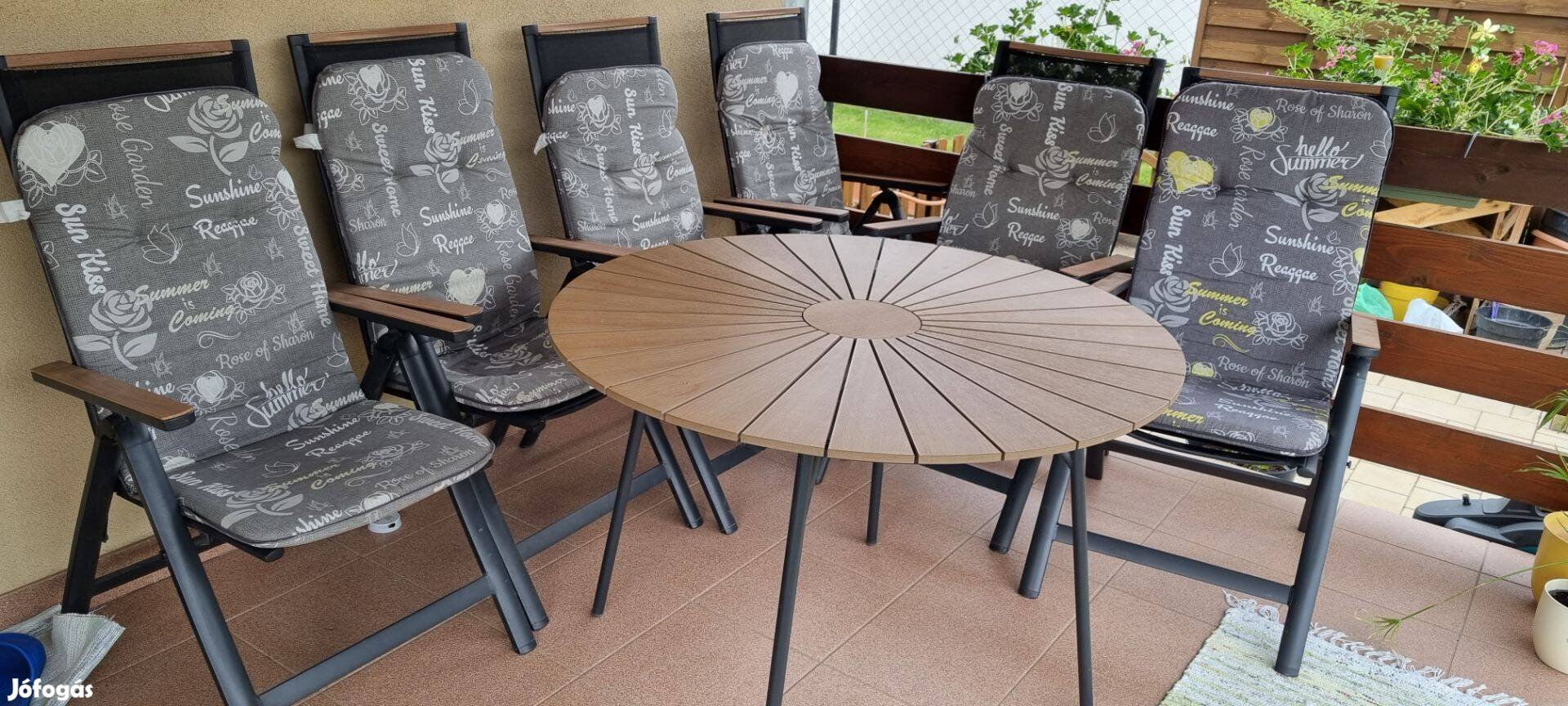 6 személyes kerti étkező