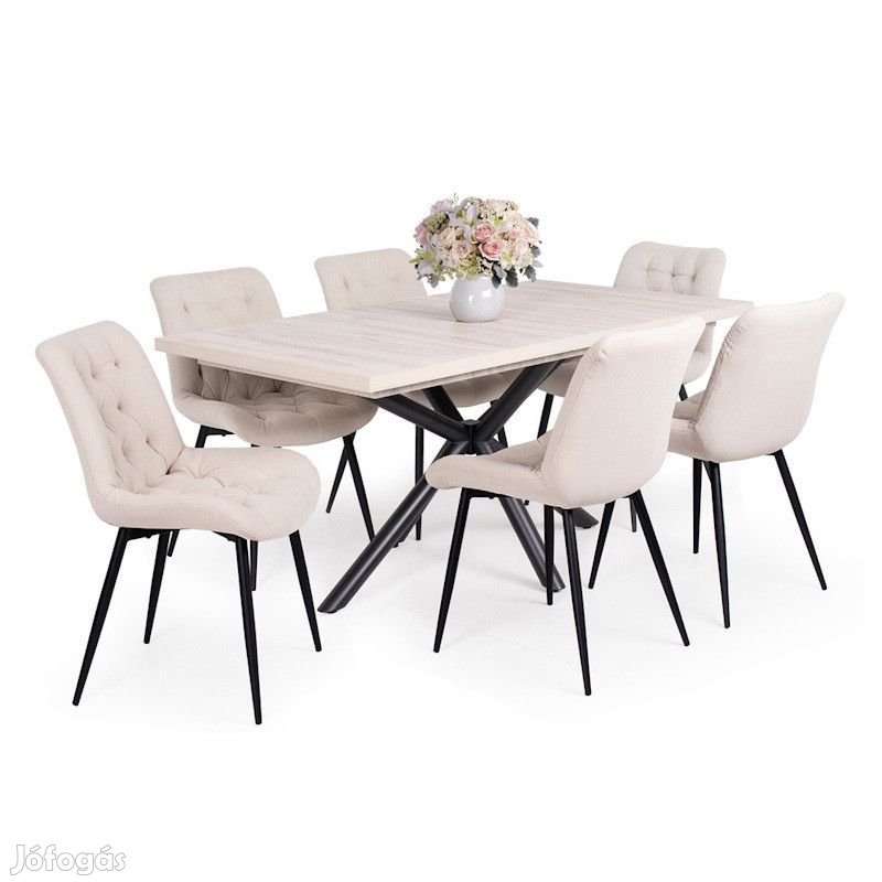 6 személyes kibővíthető étkező garnitúra T28065