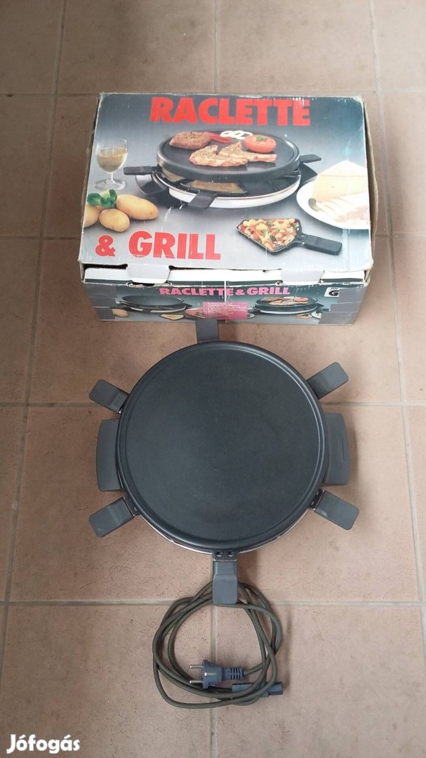 6 személyes racklette grill sütő szett 
