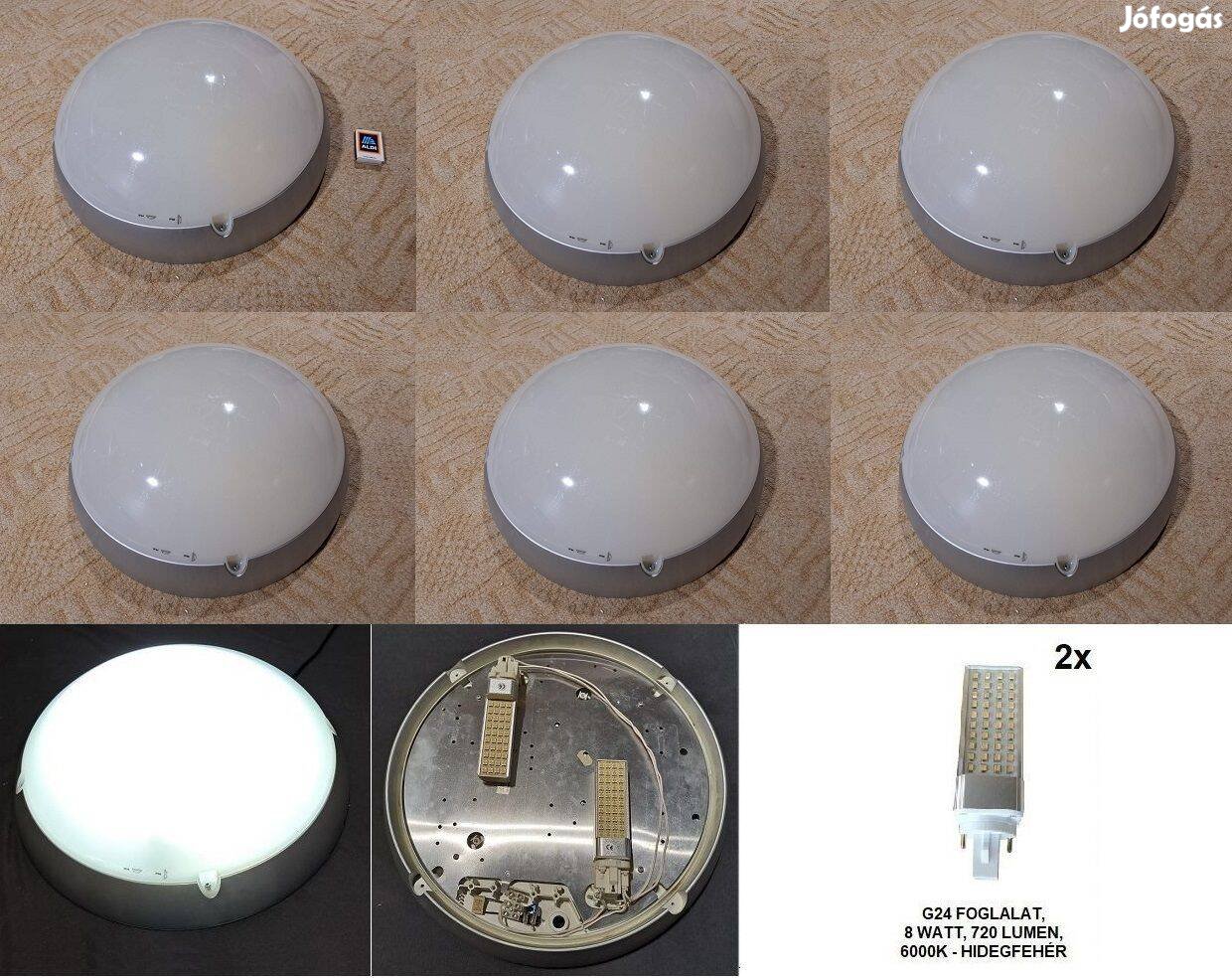 6db LED lámpa - nagy méretű, kültéri - beltéri, mennyezeti