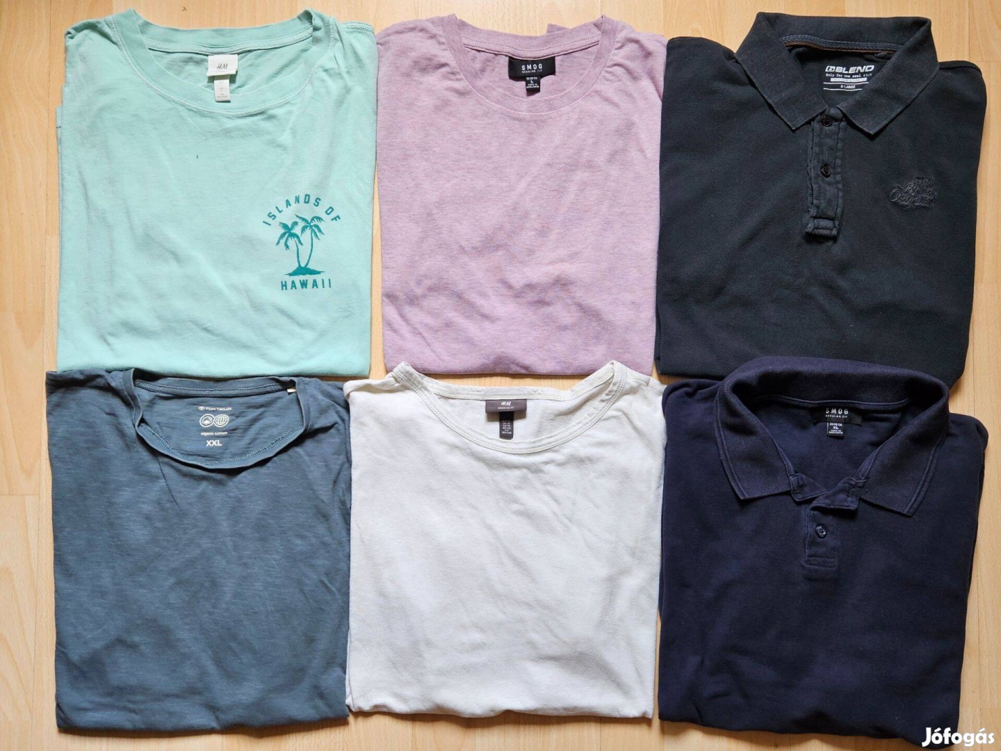 6db L-XL méretű pamut férfi póló