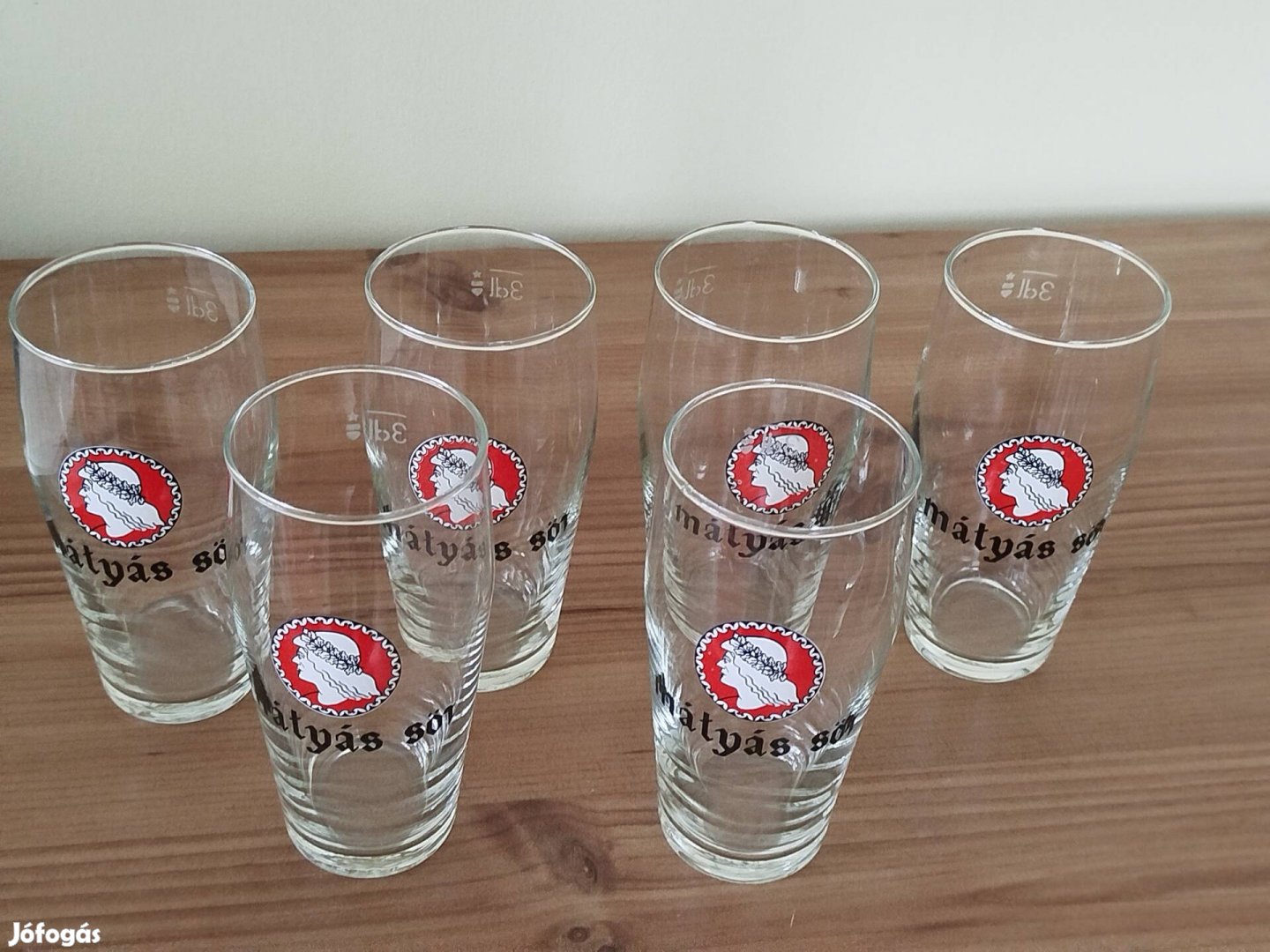 6db Mátyás sörös pohár eladó bp.3 ker-ben!