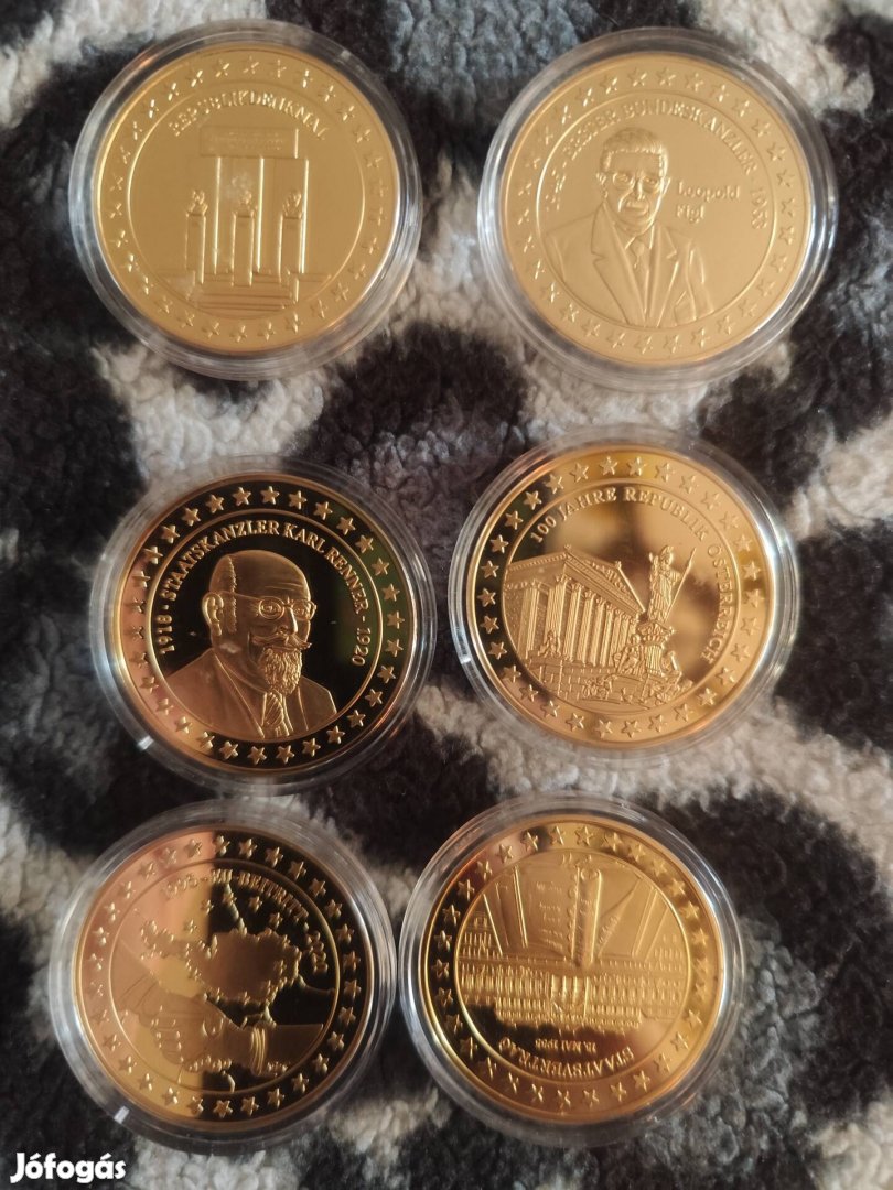 6db Osztrák Köztársaság 100. évfordulója emlékmedál