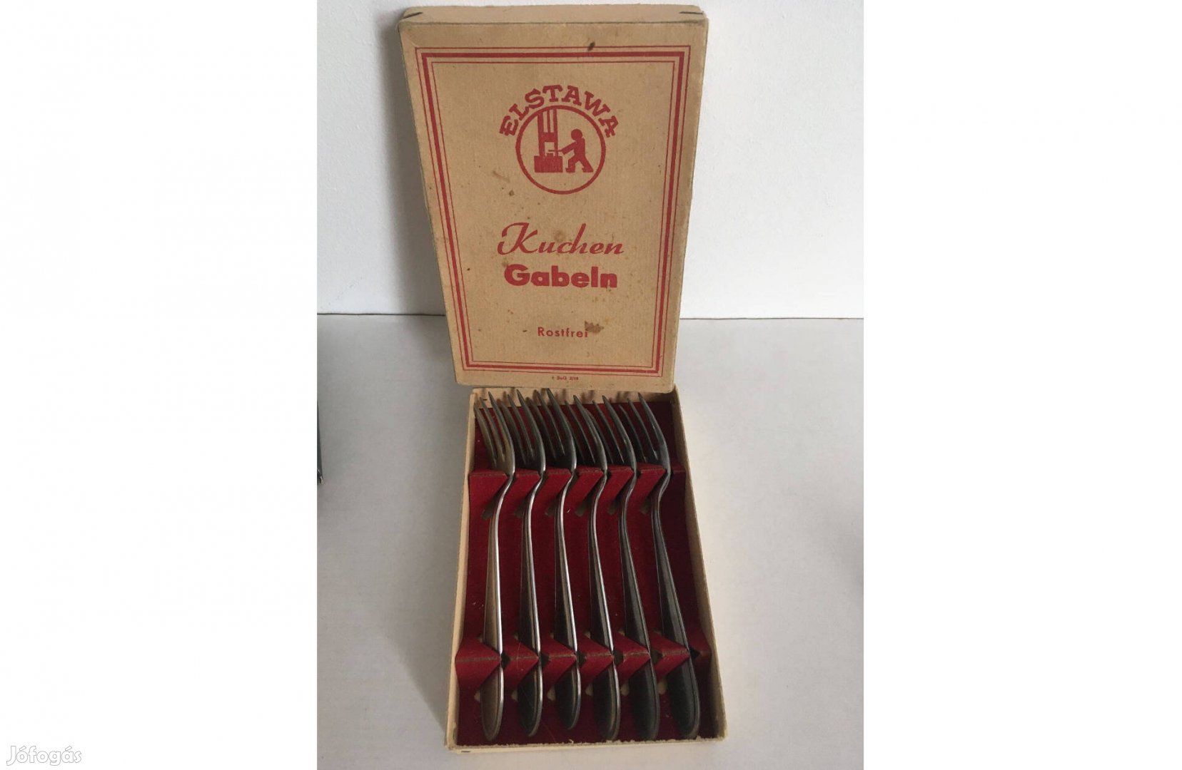 6db új, retro, rozsdamentes, süteményes villa eredeti