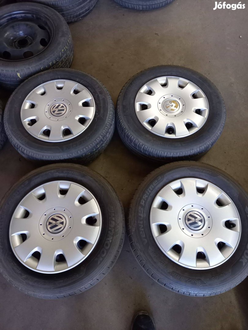 6x15 5x112 Vw lemezfelni 195/65r15 Hankook nyárival sxx3