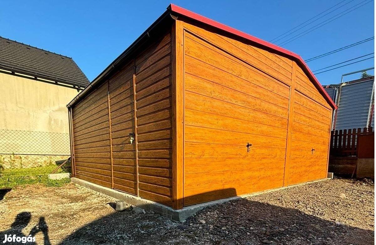 6x5 Aranytölgy Prémium garázs
