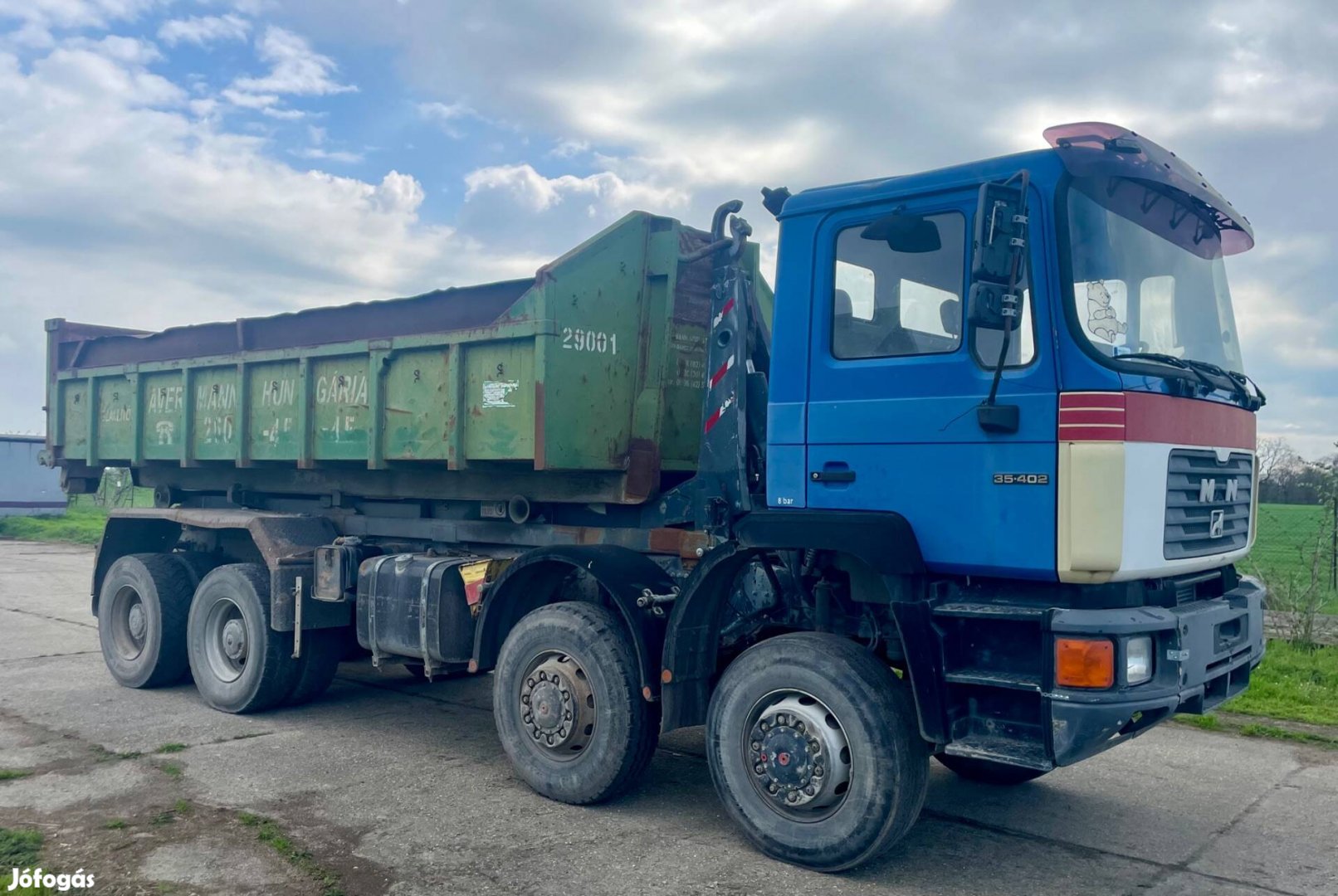 6x8 Konténeres, billencs, multilift, MAN 35.422