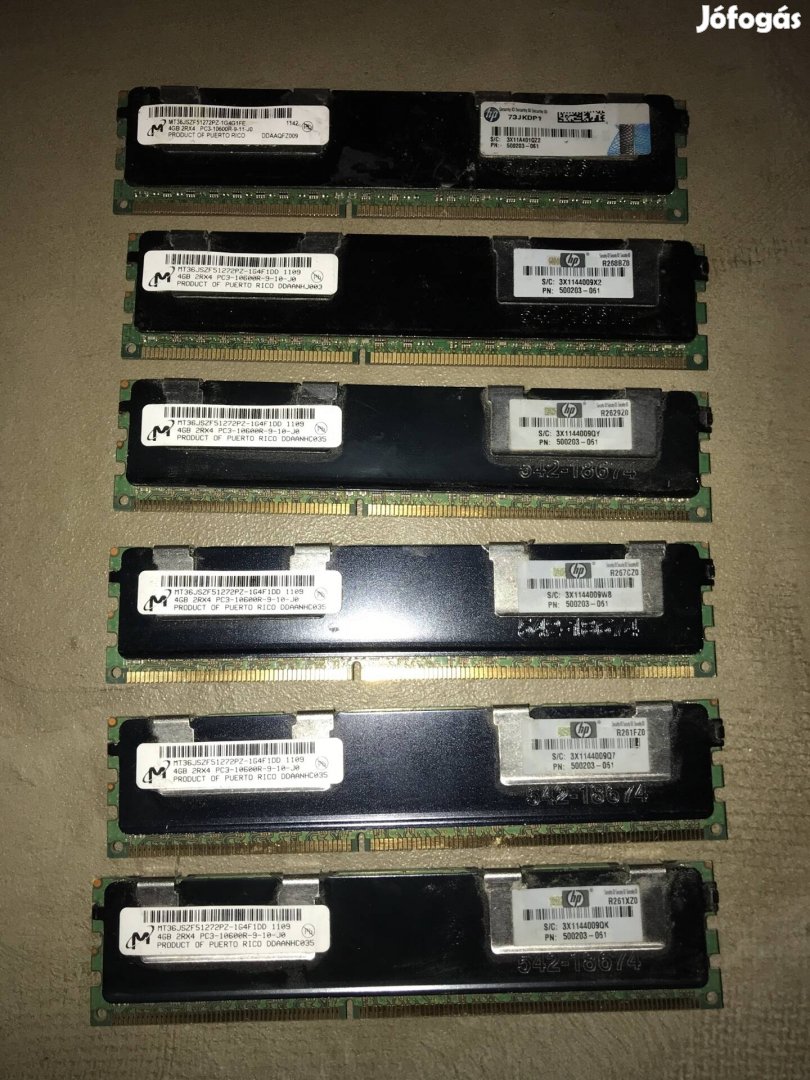 6x 4Gb DDR PC memória