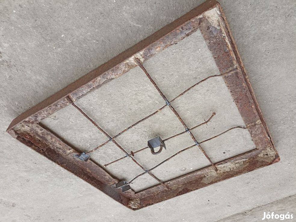 70*70*5,5 cm Aknafedél vaskeret, betonnal kell kiönteni