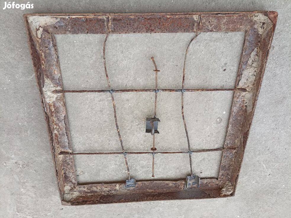 70*70*5,5 cm Aknafedél vaskeret, betonnal kell kiönteni