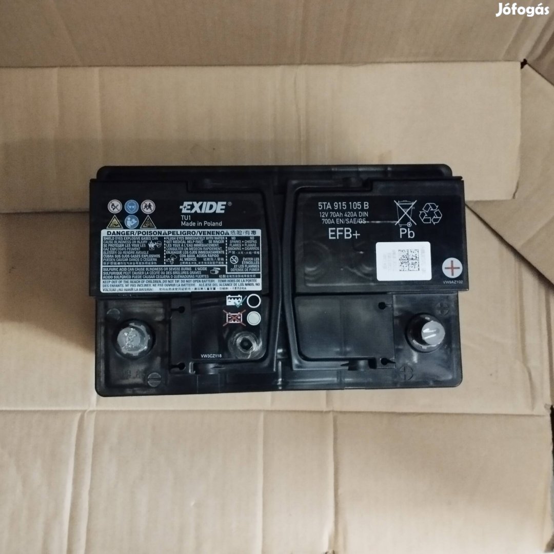 70ah Exide akkumulátor eladó!