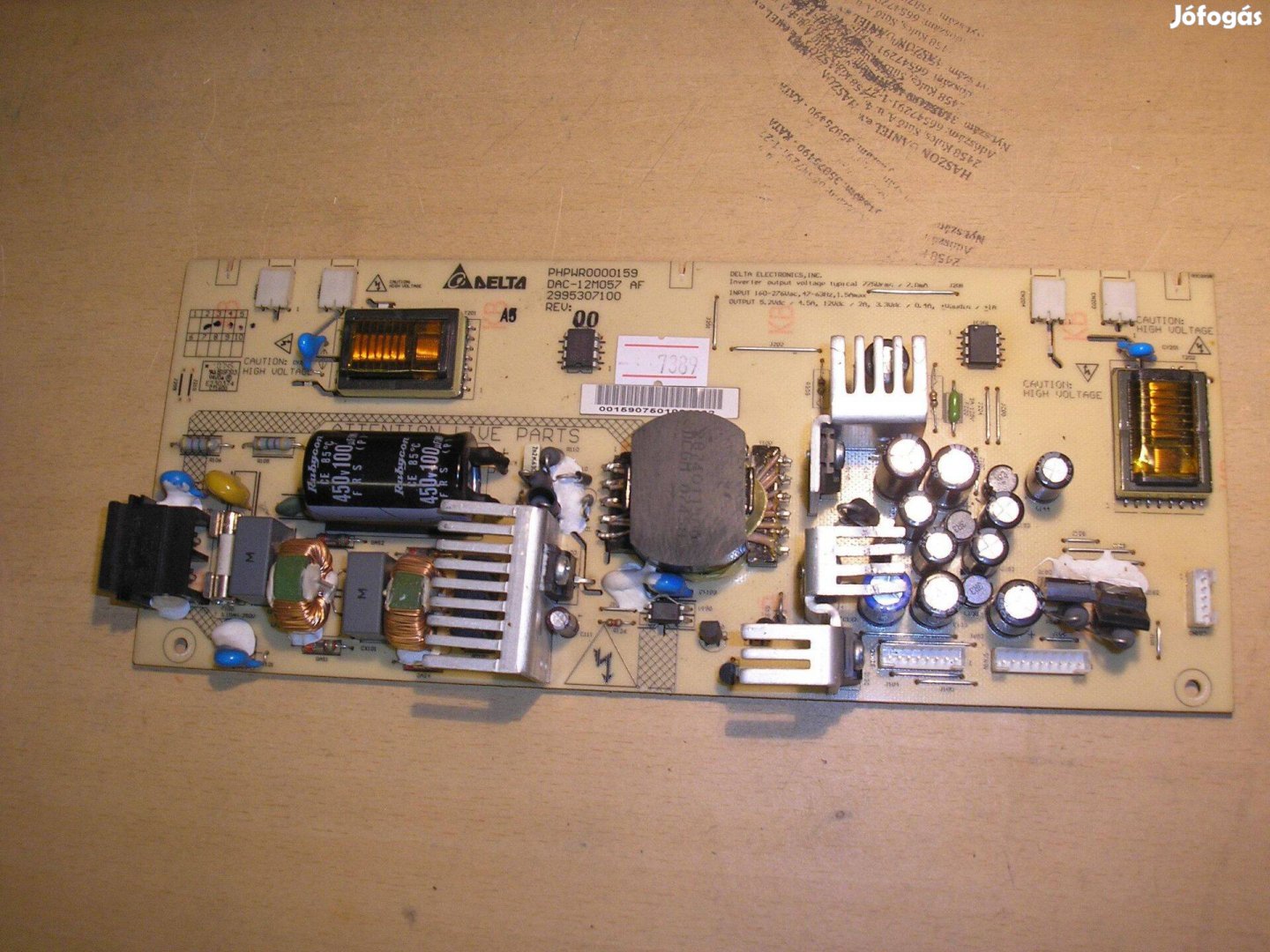 7389 Philips tápegység Delta Phpwr0000159 DAC-12M057 REV:00 19PFL5522D