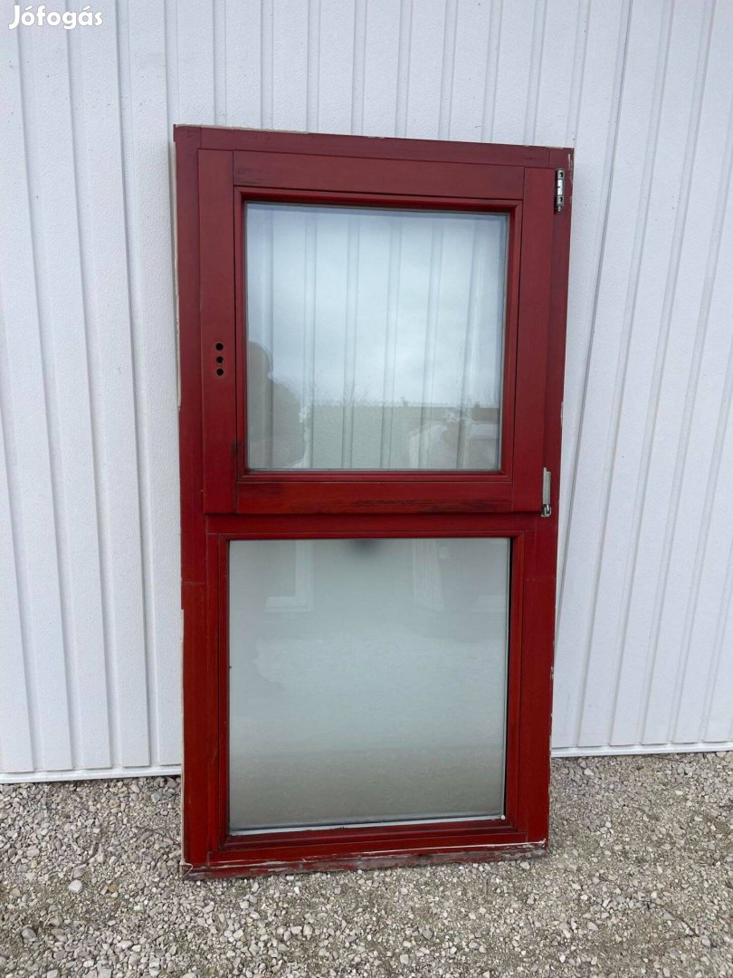 73x140 bontott fa ablak alul fix savmart hőszigetelt üveggel felül