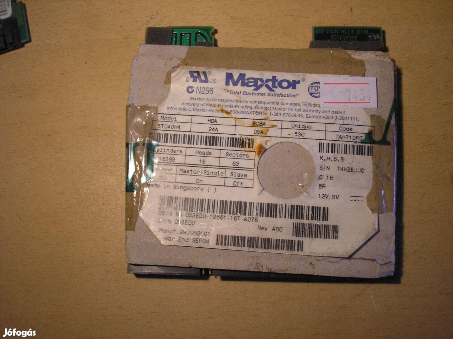 7434 Maxtor 5T040H4 HDD elektronika Tah71DP0 301353102