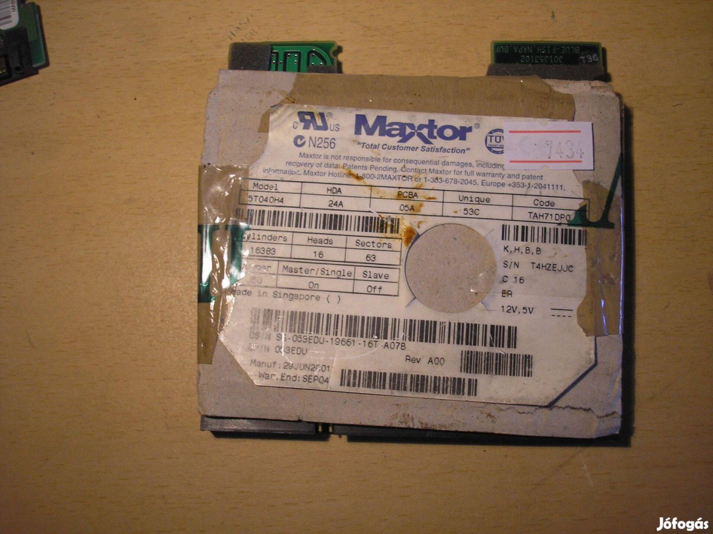 7434 Maxtor 5T040H4 HDD elektronika Tah71DP0 301353102