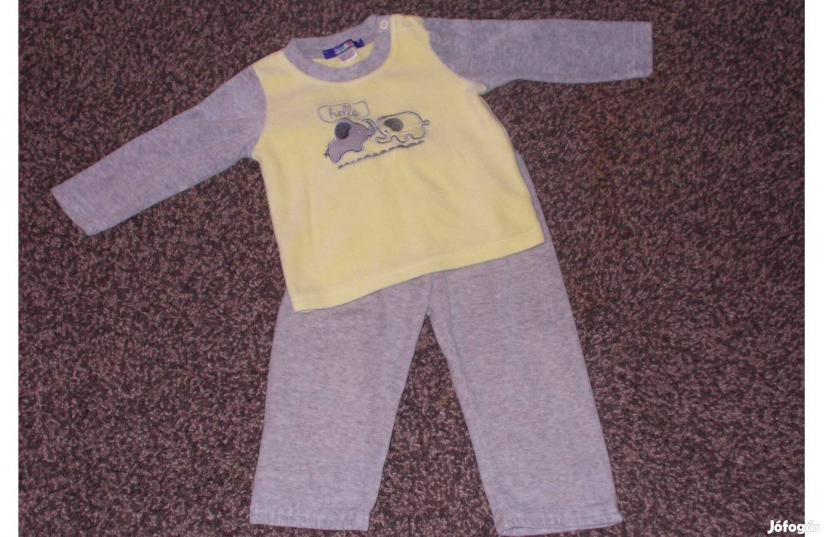 74-80 elefántos plüss baba ruha szett!