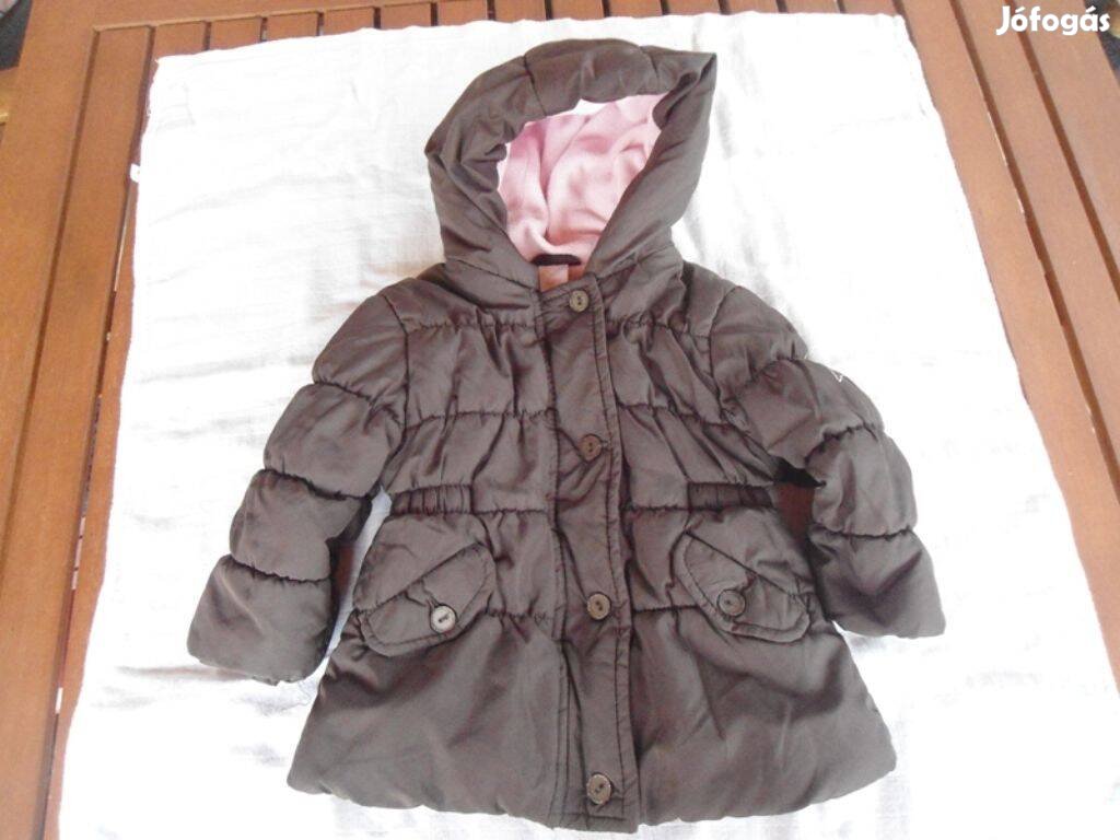 74-es C&A gyönyörű karcsúsított polár bélésű meleg lány téli kabát
