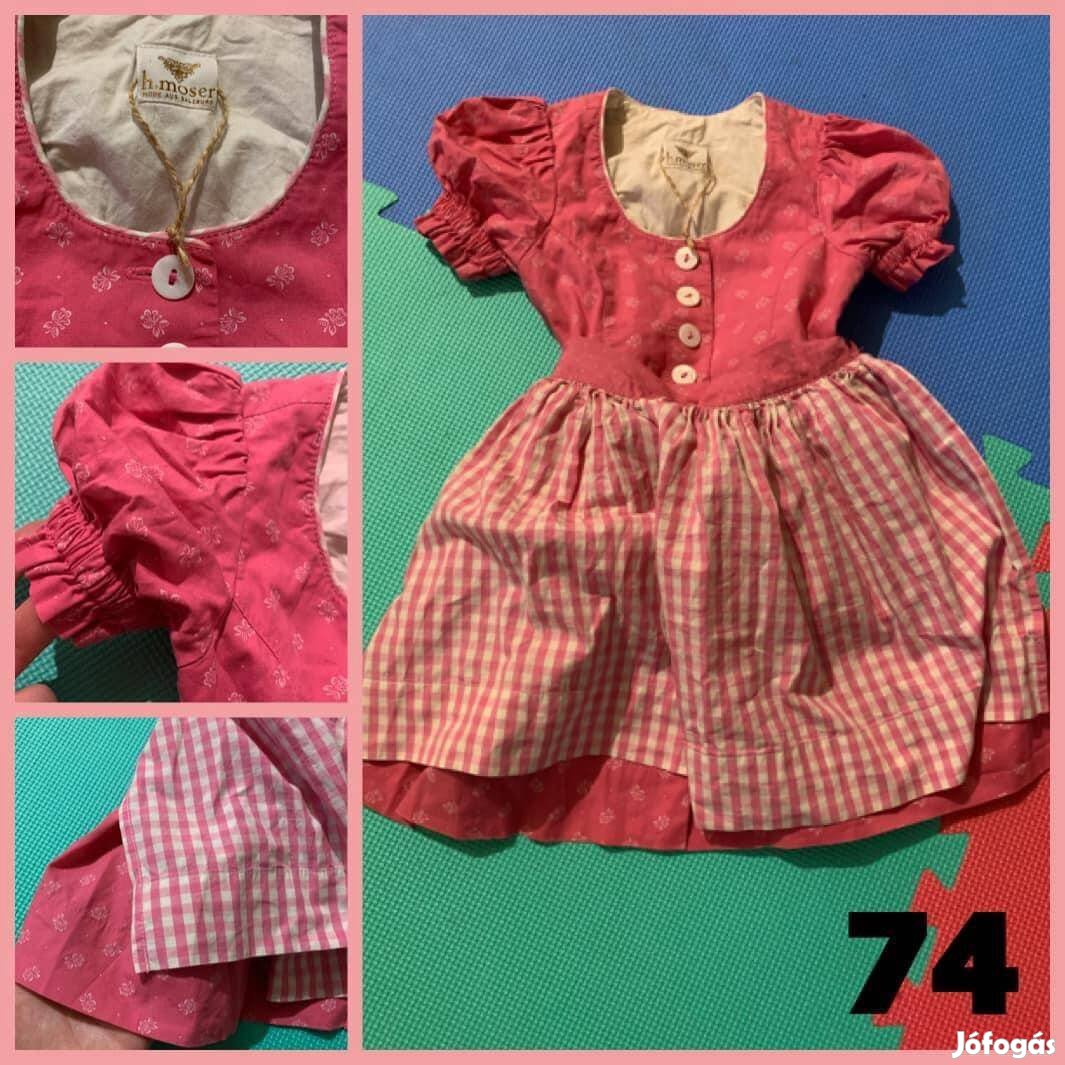 74-es rózsaszín Kislány Dirndl ruha /H.Moser/