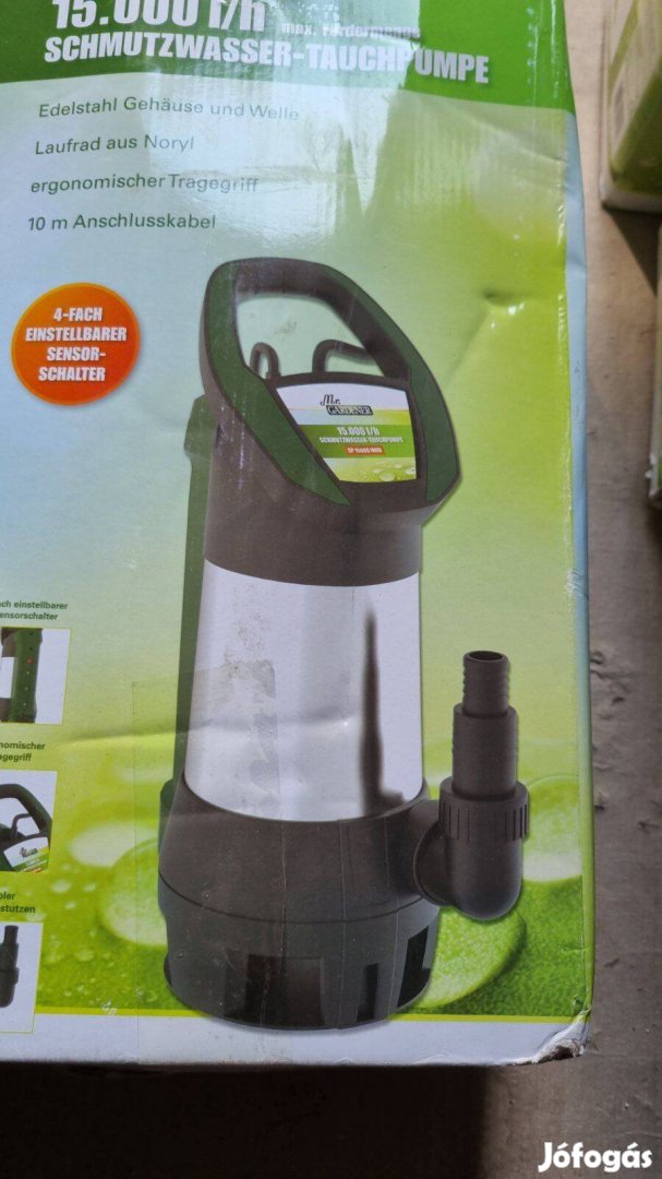 750W-os szennyvízszivattyú 3 állású szintjelző, 15000L/h teljesítmény
