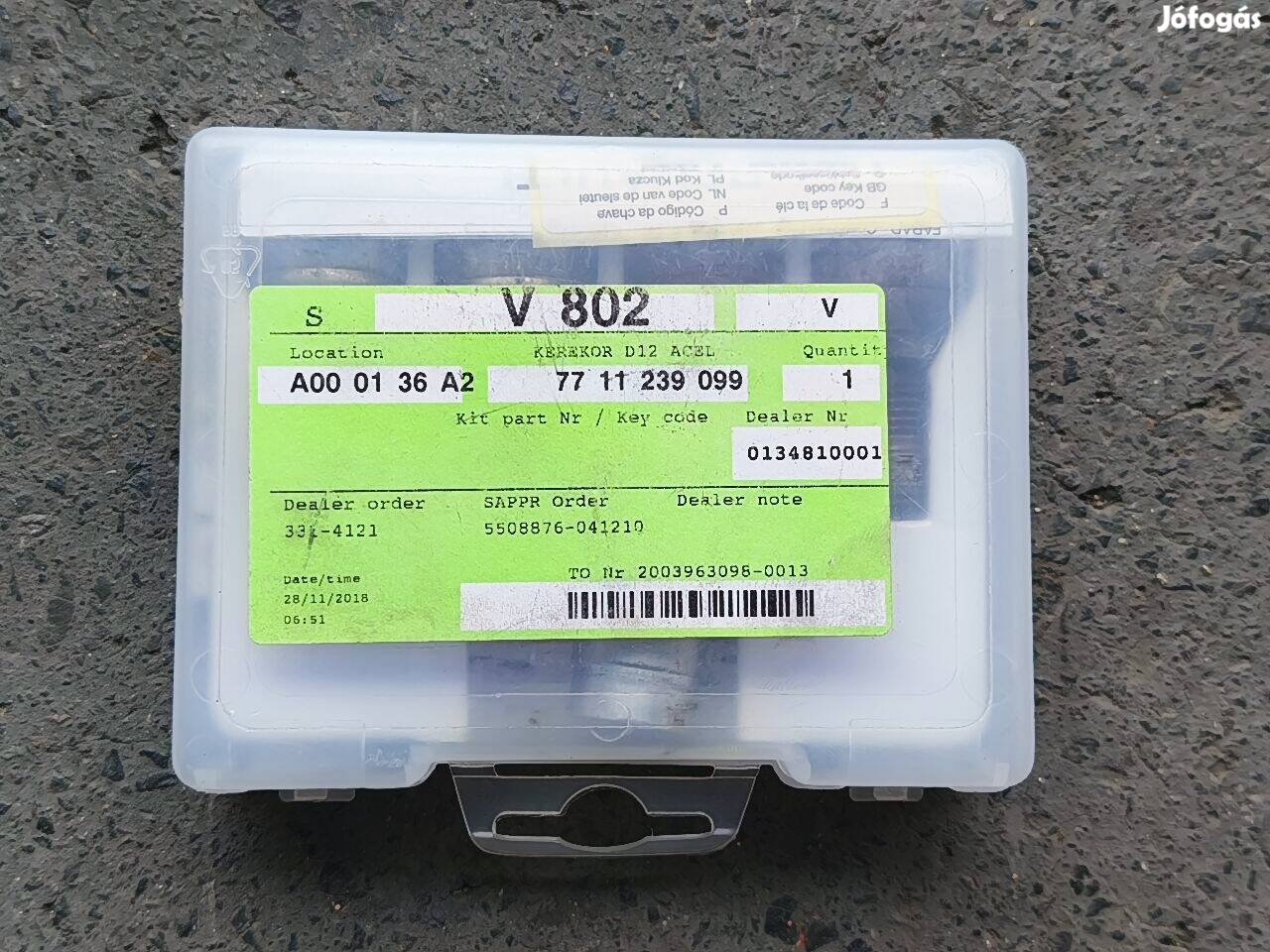 7711239099 Renault kerékőr gyári eredeti 77 11 239 099 