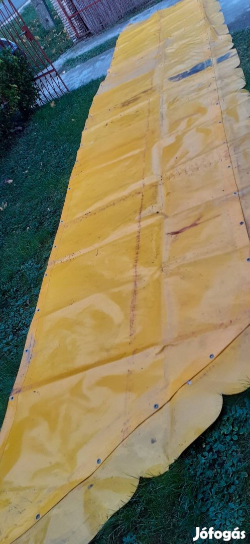 7,70m×1,53m lefüzölyukas erös gyári ponyva olcson eladó